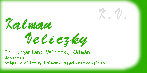 kalman veliczky business card