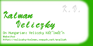 kalman veliczky business card